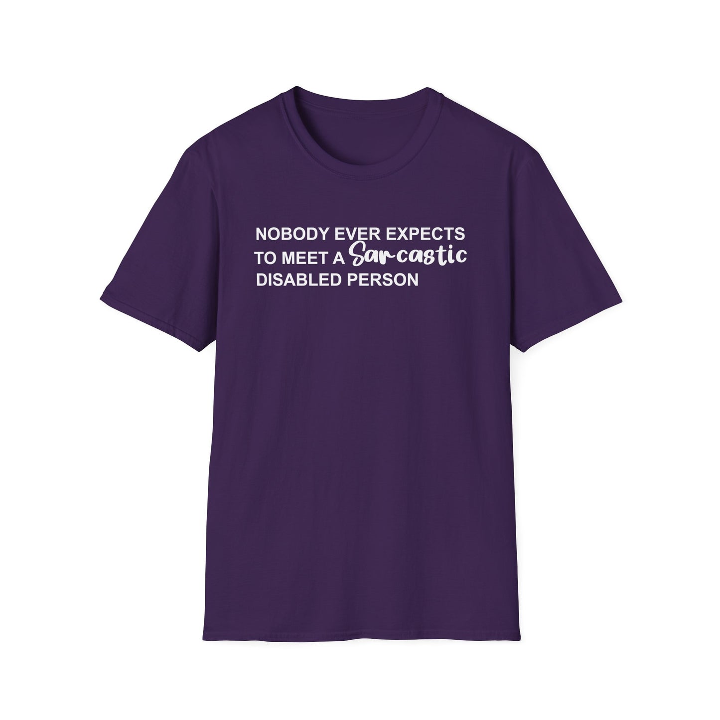 Disabled Sarcastic - White Design - Unisex T