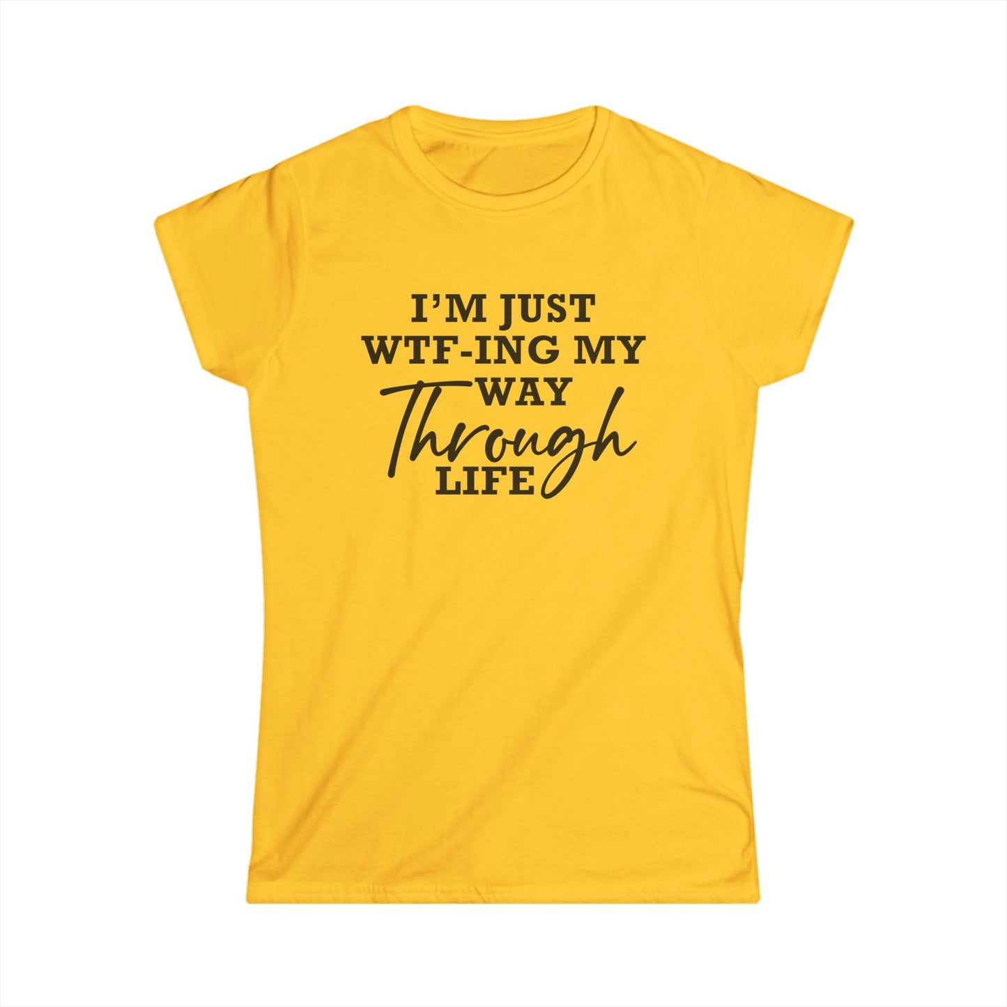 WTF Thru Life Black Design - Womans T