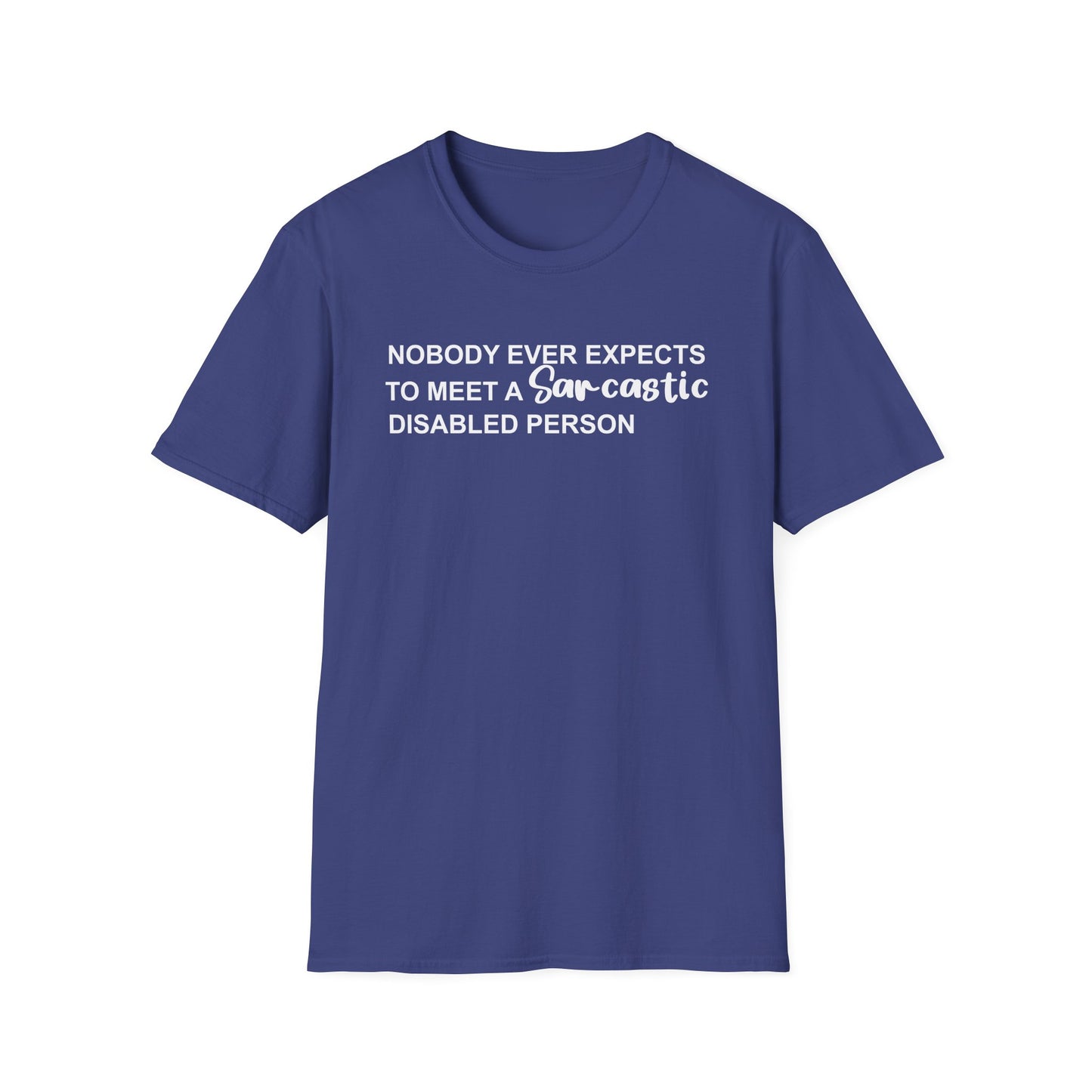 Disabled Sarcastic - White Design - Unisex T