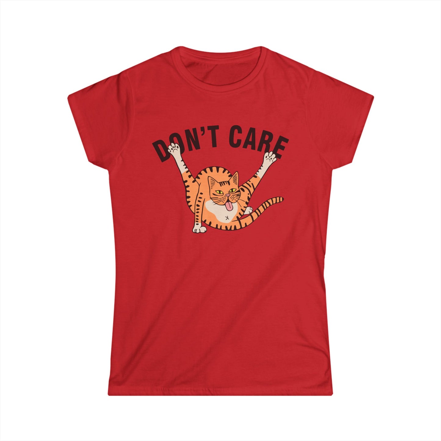 Don't Care Cat - Womans T