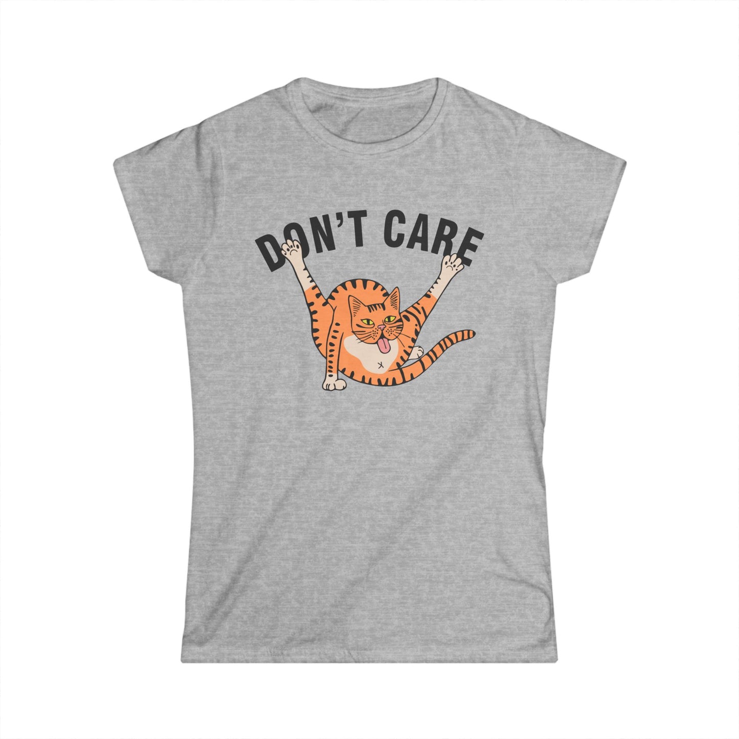 Don't Care Cat - Womans T