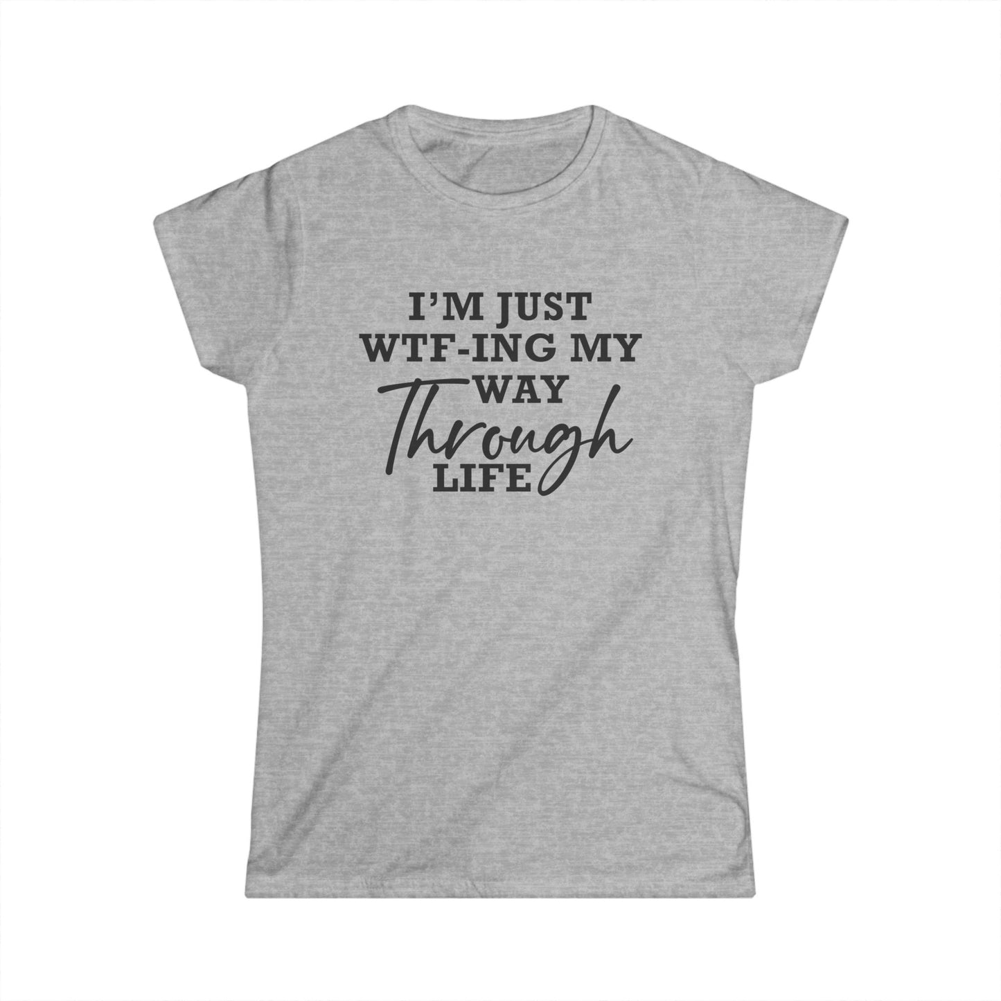 WTF Thru Life Black Design - Womans T