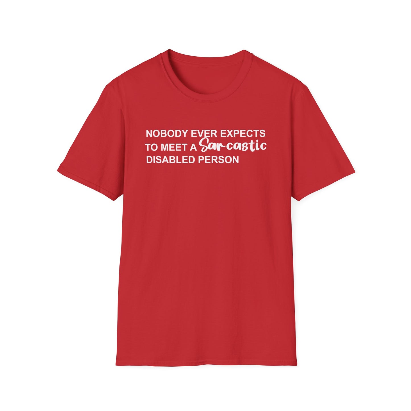 Disabled Sarcastic - White Design - Unisex T