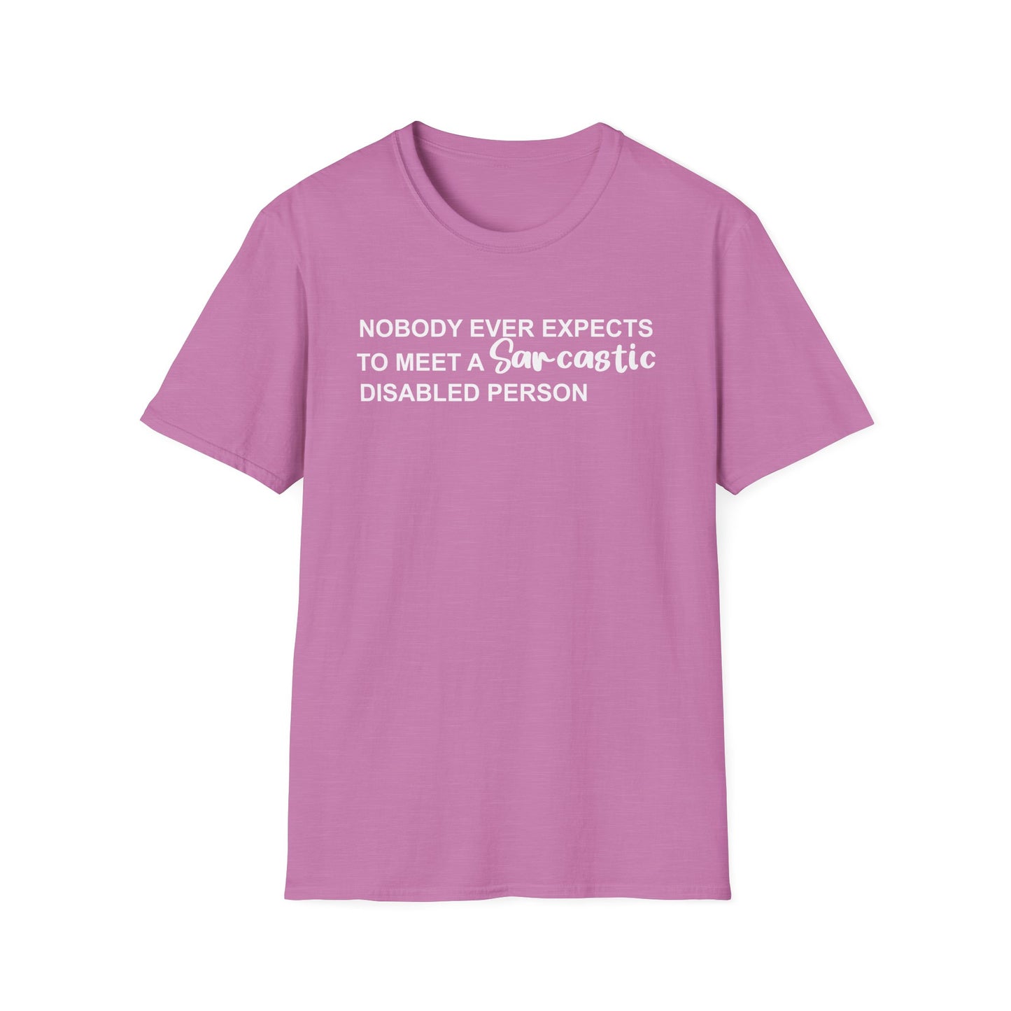 Disabled Sarcastic - White Design - Unisex T