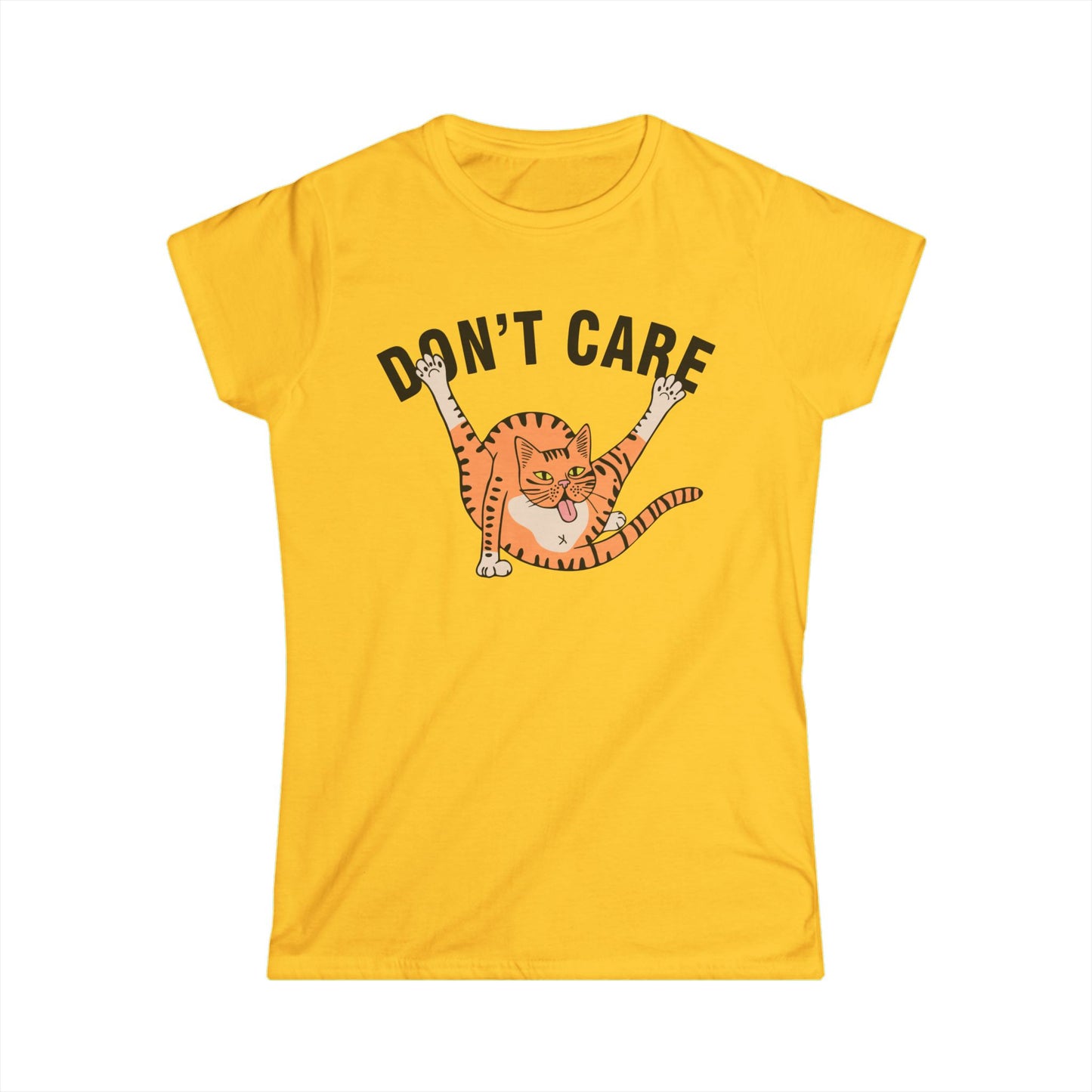 Don't Care Cat - Womans T