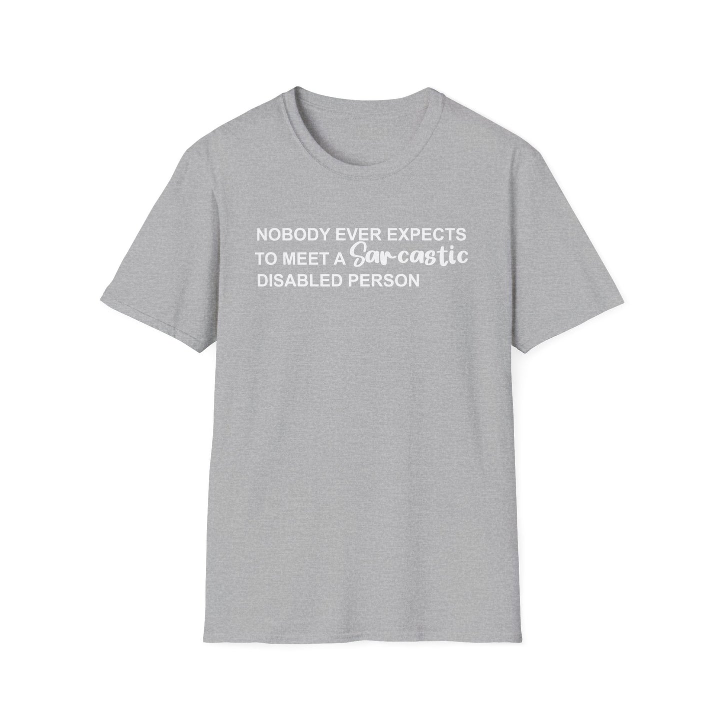 Disabled Sarcastic - White Design - Unisex T