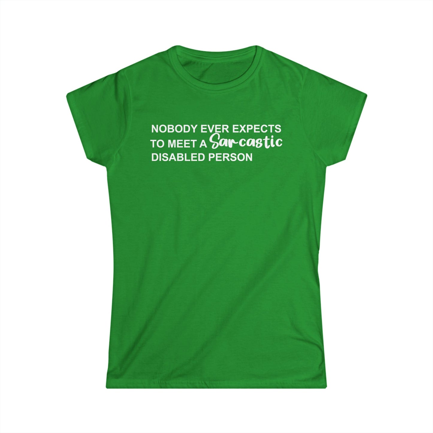 Disabled Sarcastic - White Design - Womans T