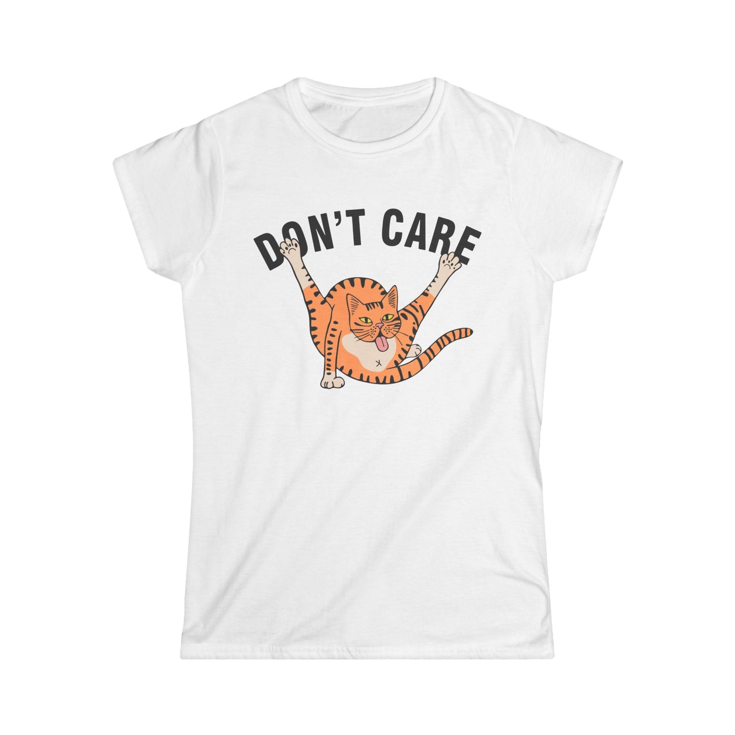 Don't Care Cat - Womans T