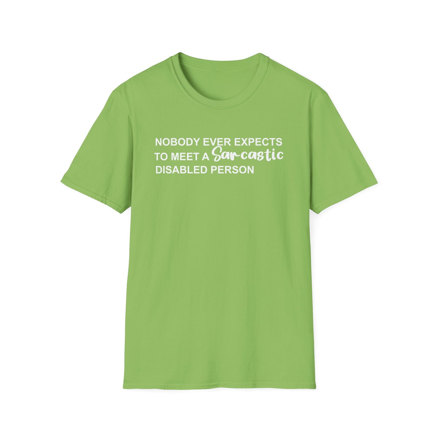 Disabled Sarcastic - White Design - Unisex T