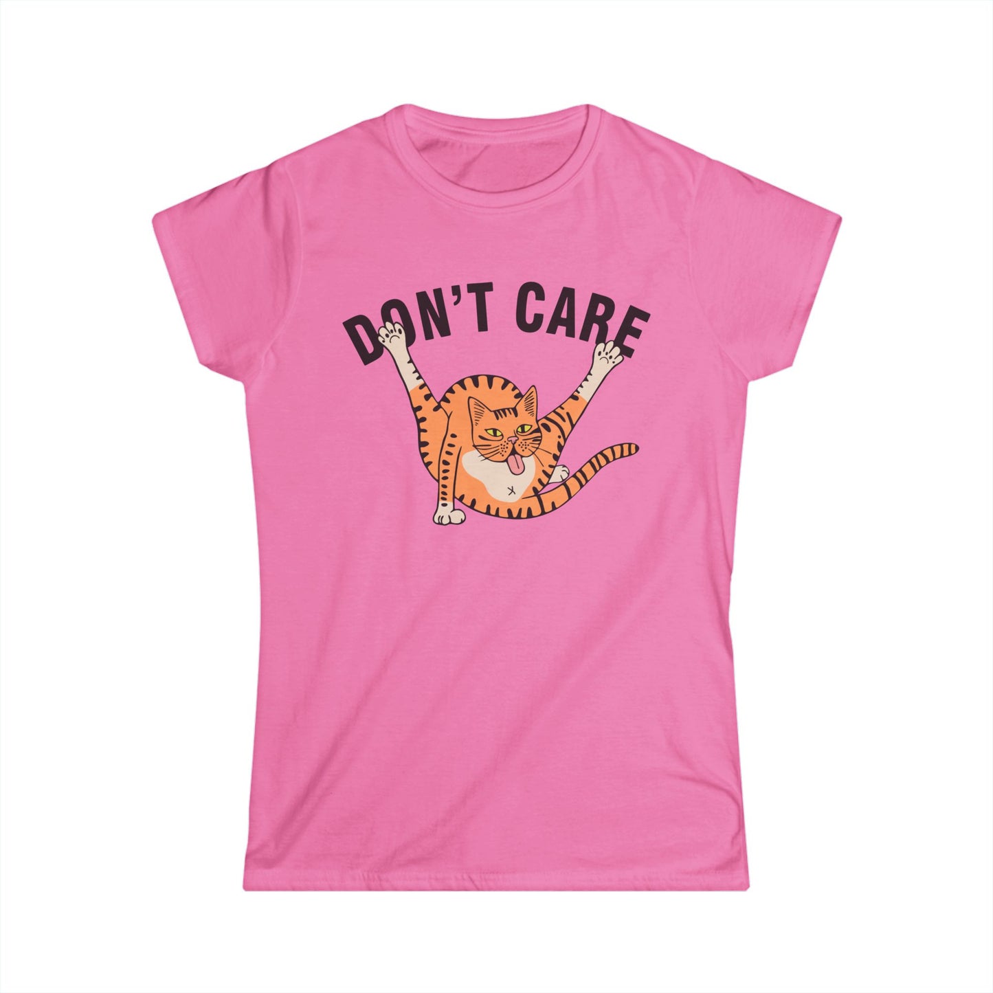 Don't Care Cat - Womans T