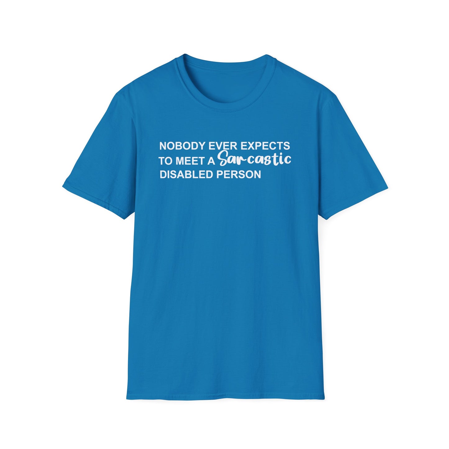Disabled Sarcastic - White Design - Unisex T